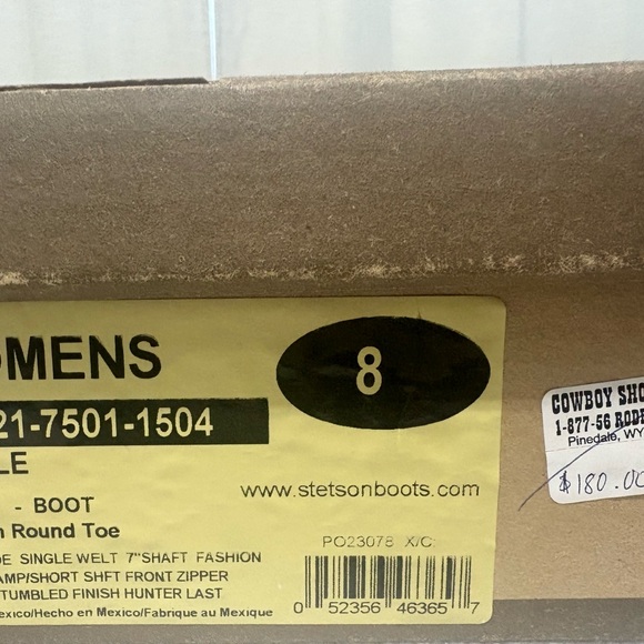 Stetson Black and White Embroidered Ankle Boots - Picture 2 of 5